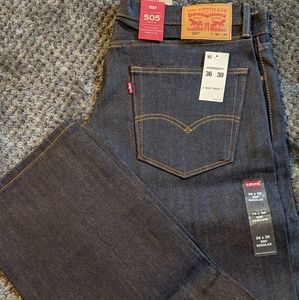 Levi's 505 Regular Fit Jeans Dark Blue - 36x30